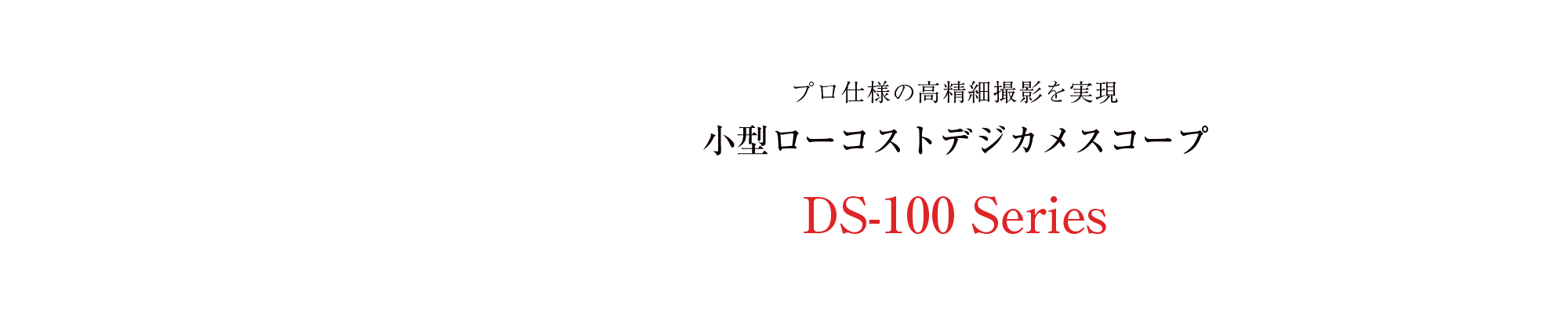 小型ローコストデジカメスコープ DS-100シリーズ